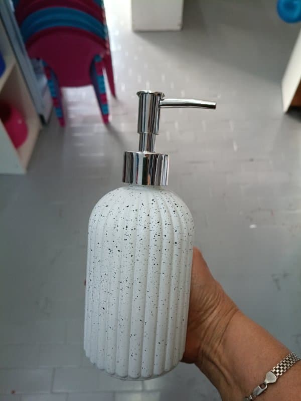 Porta Sabonete Liquido Vidro 400ml Canelado Color