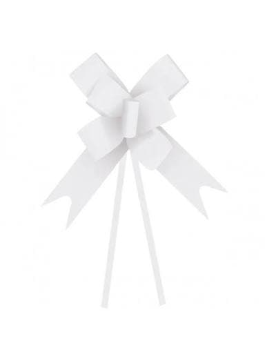 Laço para Presente 10 Pçs 1,5x24cm Linhas Branco