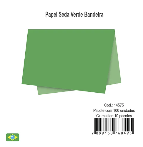 Papel seda verde bandeira