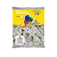 Balões branco Festball número 7
