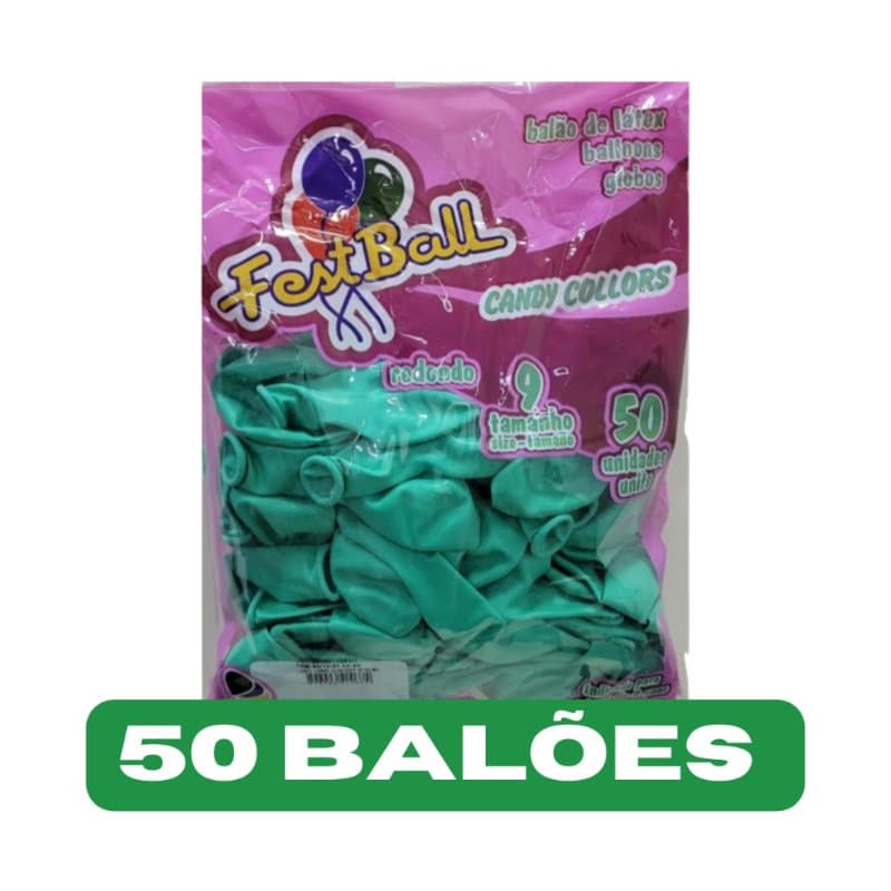 Balões verde candy Festball número 7