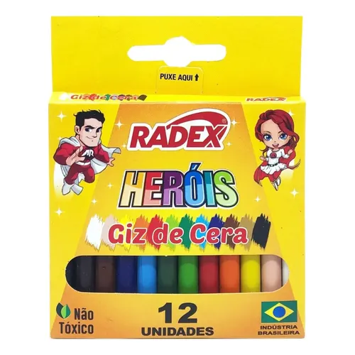 Giz de Cera Heróis Radex C/12