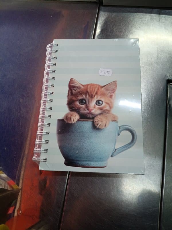 Agenda diária 2026 espiral A5 Love Pet Cat 336 páginas