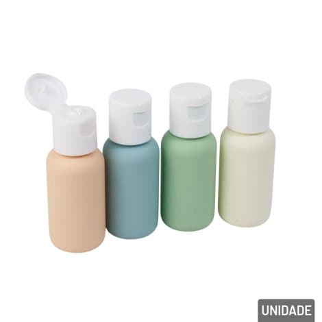 Kit Frasco para Viagem de Plástico 4 Peças Colorido