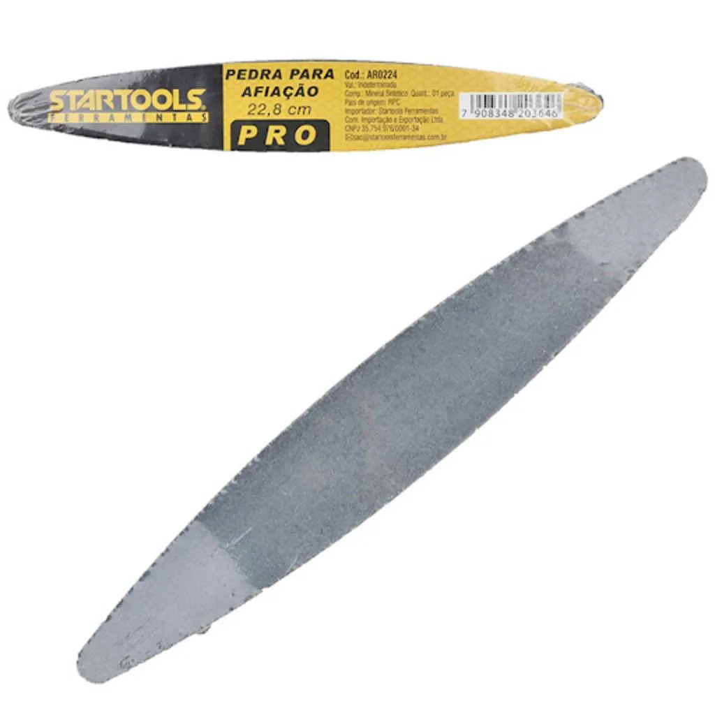 Pedra P/ Afiar 22,8CM Formato Canoa