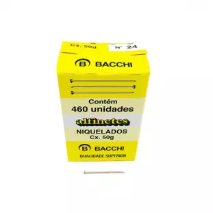 Alfinetes niquelados número 24 Bacchi com 460