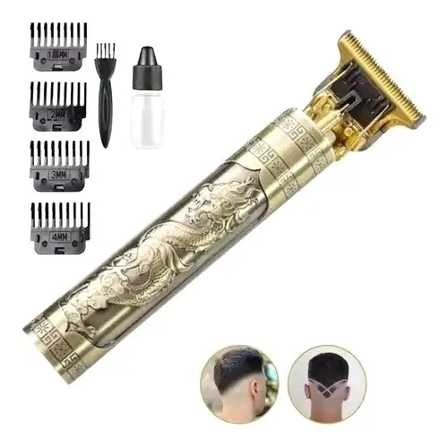Máquina de barbear e cortar cabelo profissional recarregável