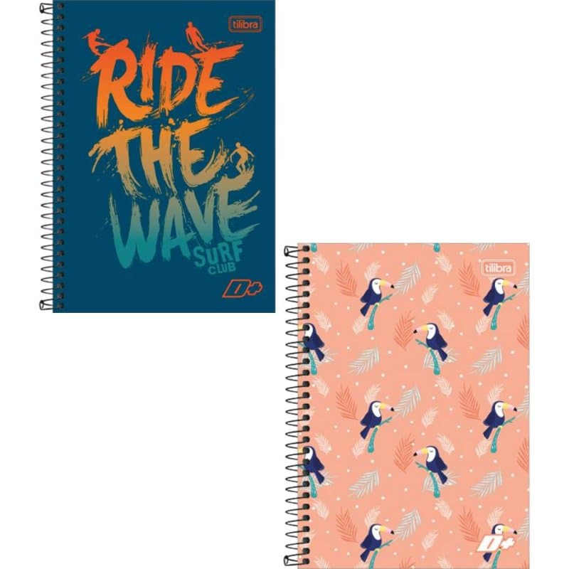 Caderno espiral 1/4 96 folhas D+