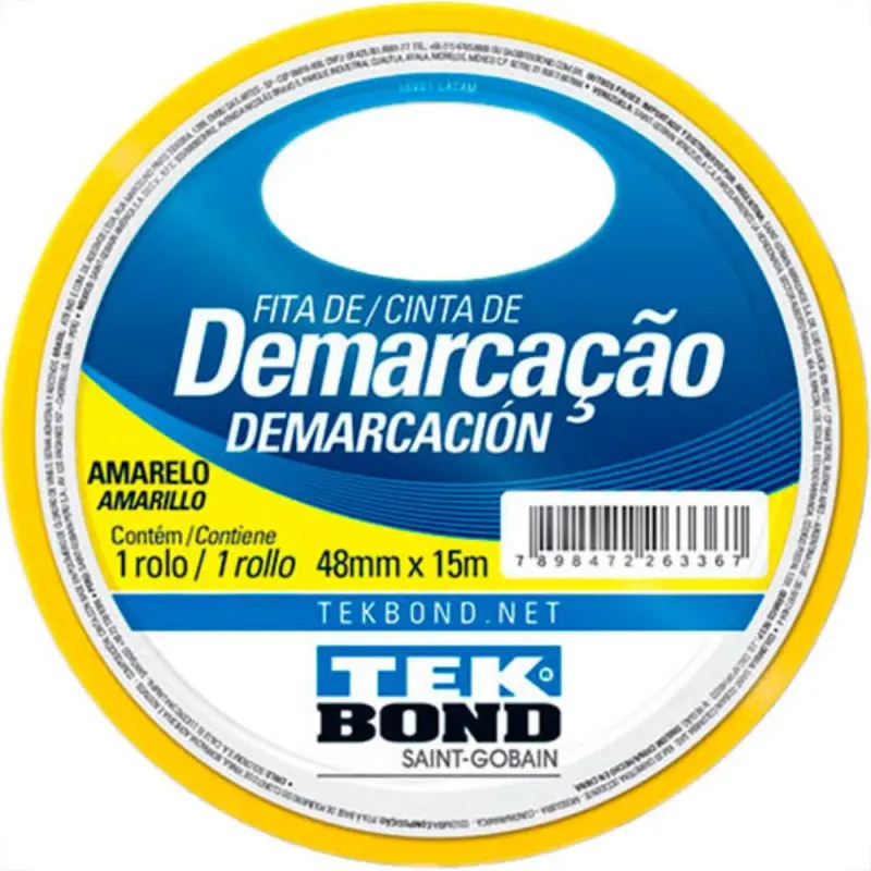 Fita demarcação Solo Tek 48 mm x 15 m amarela