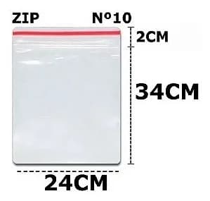 Saco zip nº 09 24 x 34 cm (unidade)