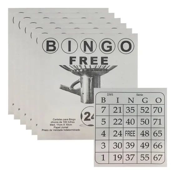 Bloco bingo série 01 a 2400 jornal (unidade)