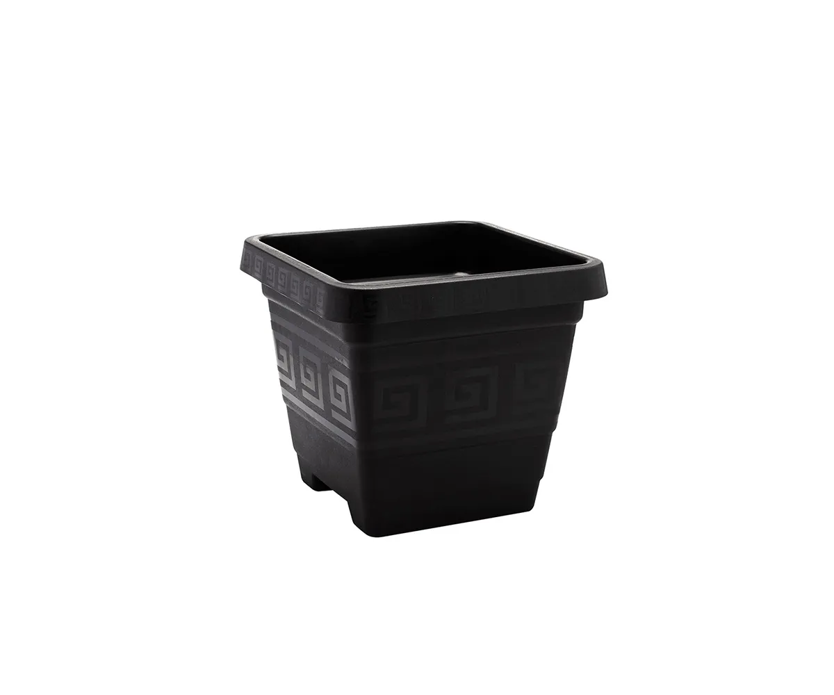 Vaso Quadrado M 6 Litros - Preto