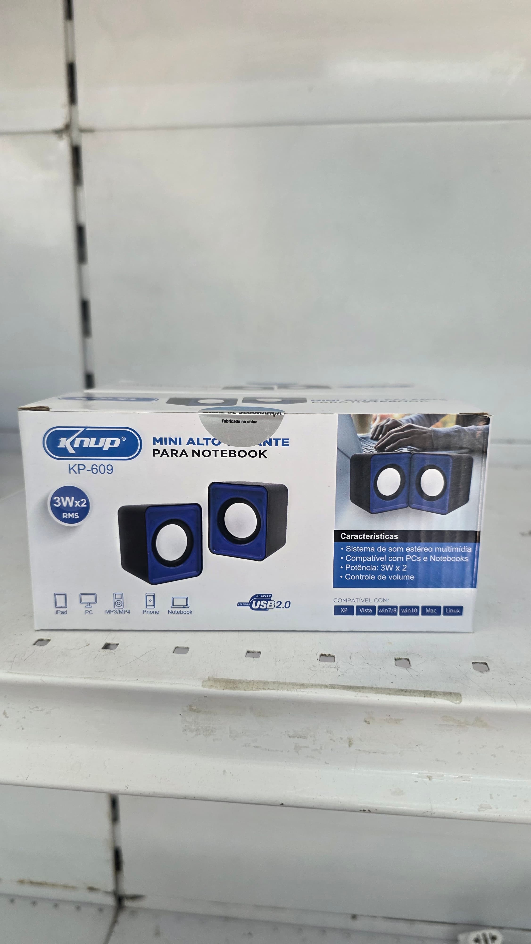 Mini Caixa de Som para Computador Usb P2 Knup - KP-609