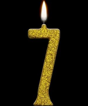 Vela Glitter Parafina 12GRS Nº7 Dourado