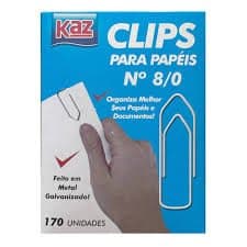 Clips P/papeis N. 8/0 (unidade)