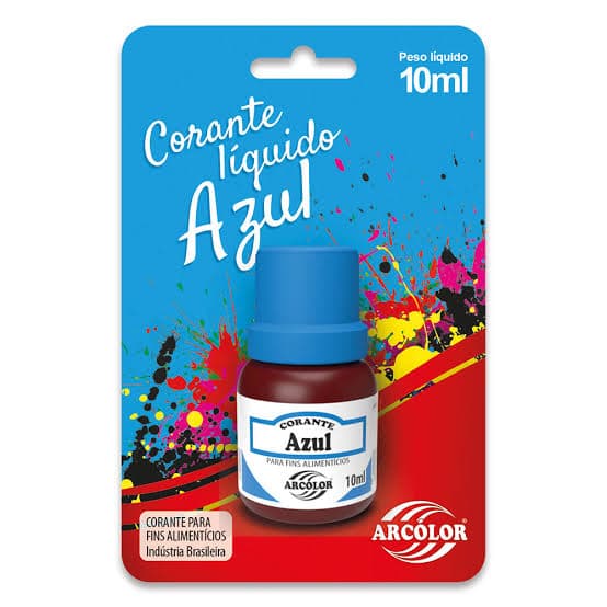 Corante Liquido Arcolor 10ML Azul