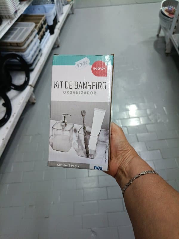 Kit Banheiro de Plastico 2 Peças Liso