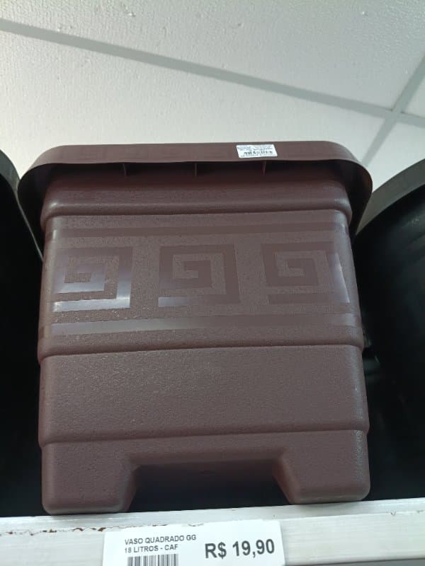 Vaso Quadrado GG 18 Litros - Caf