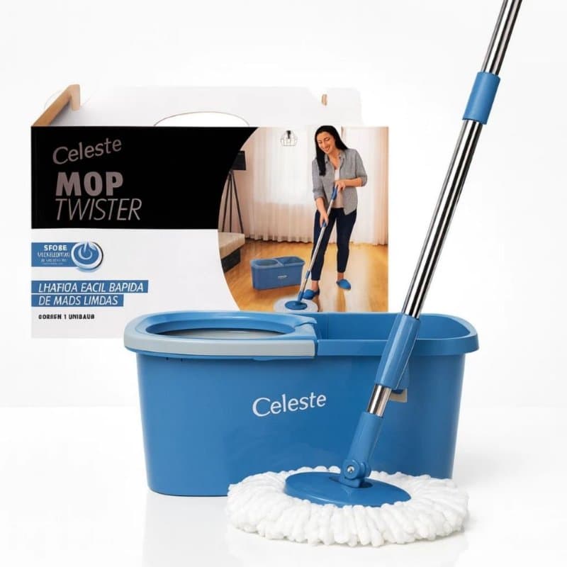 Mop Balde Giratorio Celeste