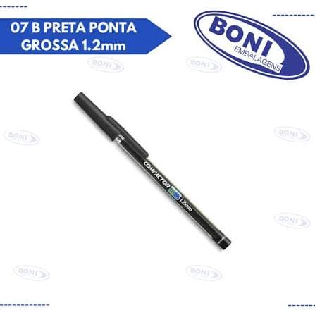 Caneta Preta Grossa 07B Compactor (unidade)
