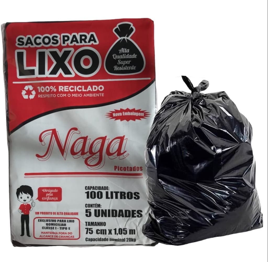 Saco de Lixo Naga 100L
