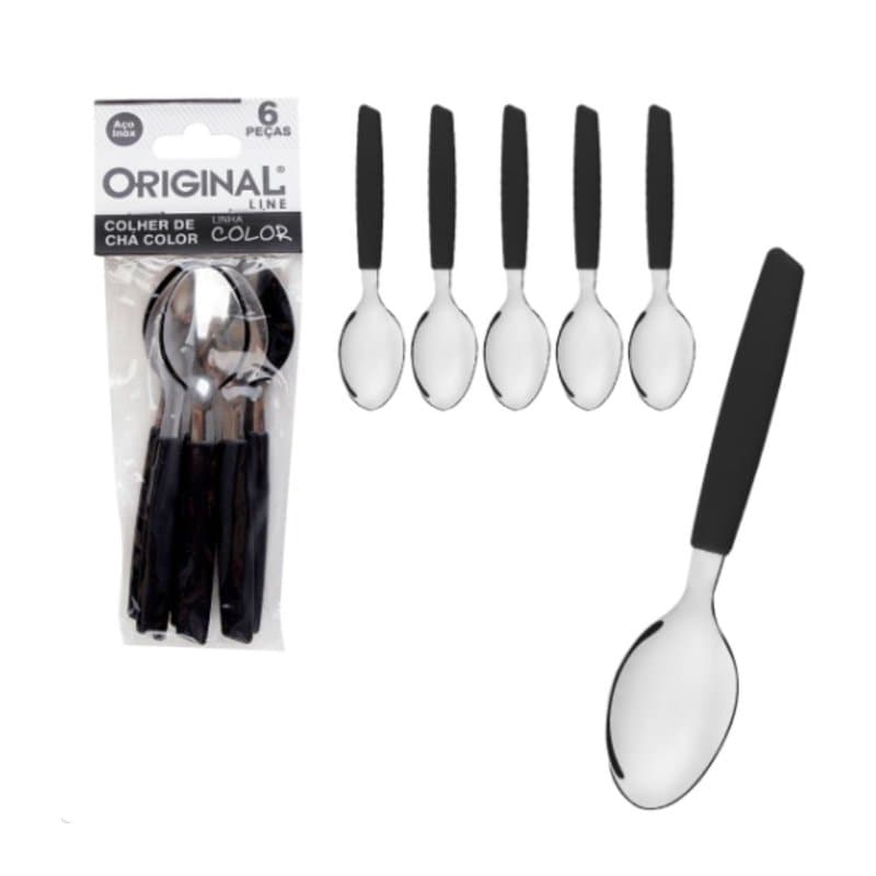 Colher de Cha Inox 6 Peças Perolado