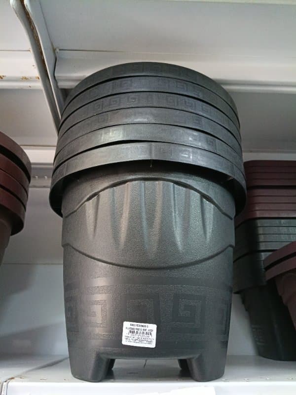Vaso Redondo G 9 Litros - Preto
