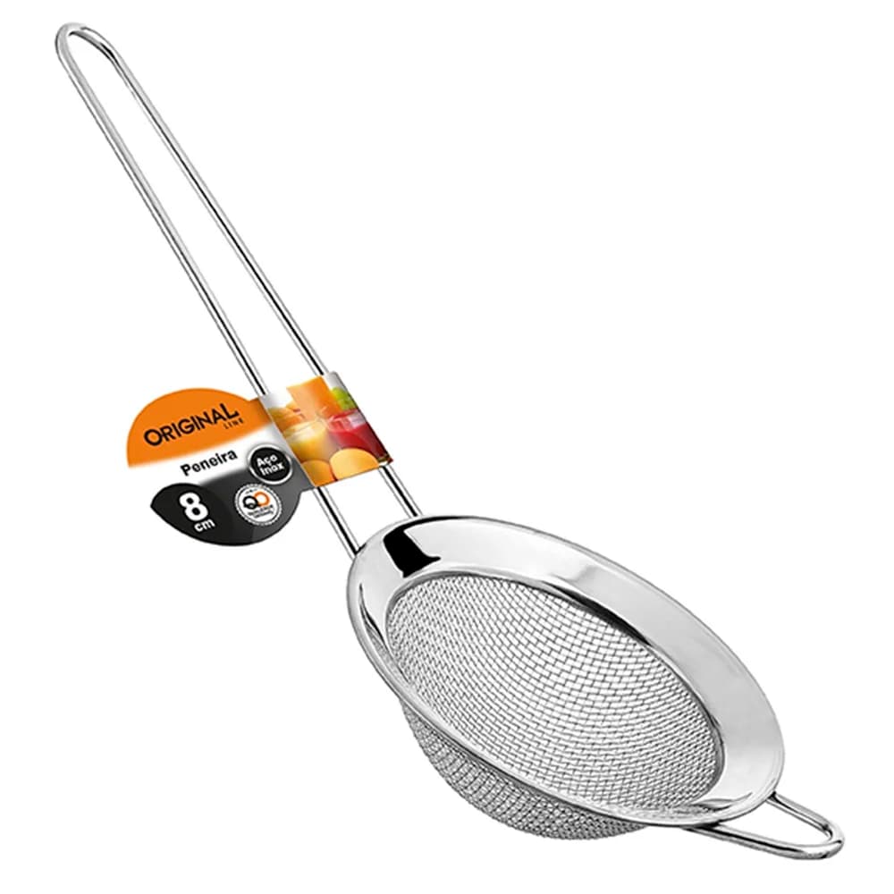 Peneira de aço inox 8 cm