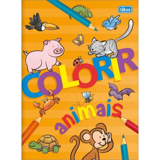 Livro Colorir e Brincar C/ Animais
