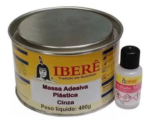 Massa plástica Ibere cinza 400 g