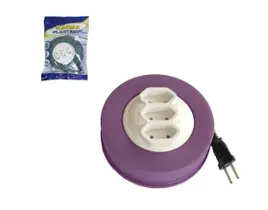 Extensão bipolar 5 m 3 tomadas retrátil color