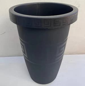 Vaso Grego Redondo 21 Litros - Preto