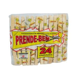Prendedor de madeira 24 peças 7 cm
