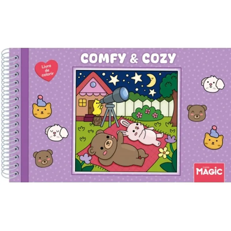 Livro Colorir Comfy & Cozy Purple