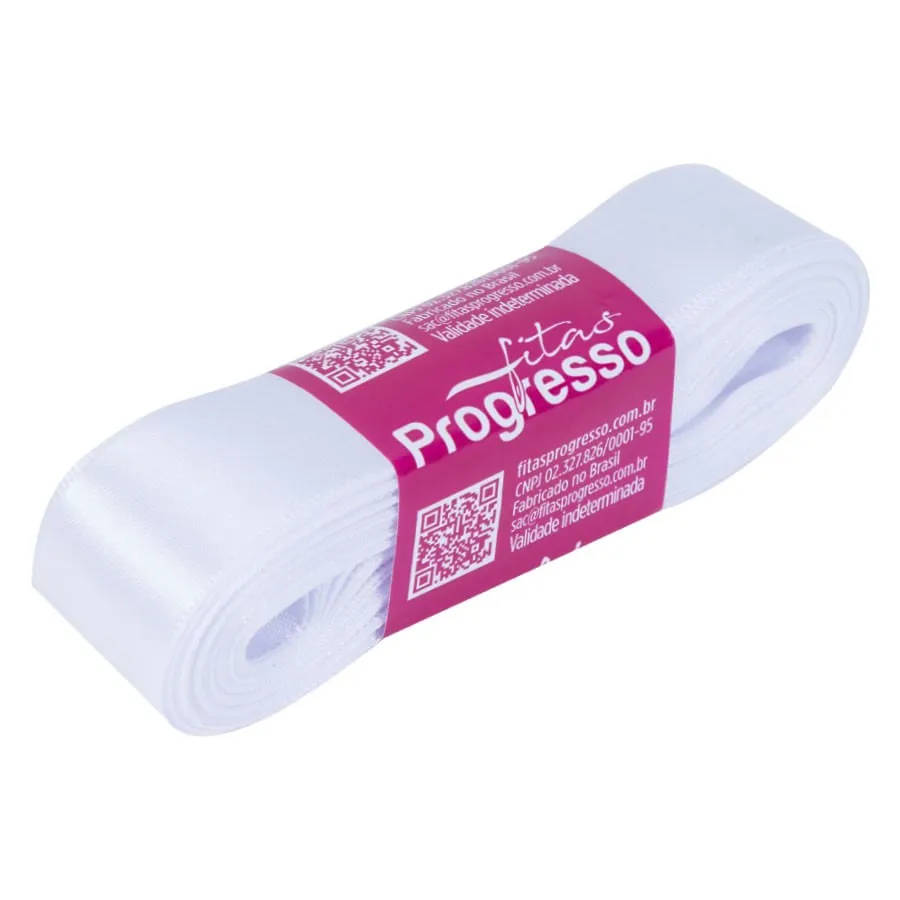Fita cetim 22 mm x 10 m branco