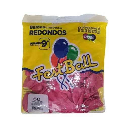 Balões rosa Festball número 7