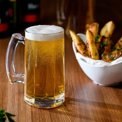 Caneca de Vidro 380m para Chopp Lisa