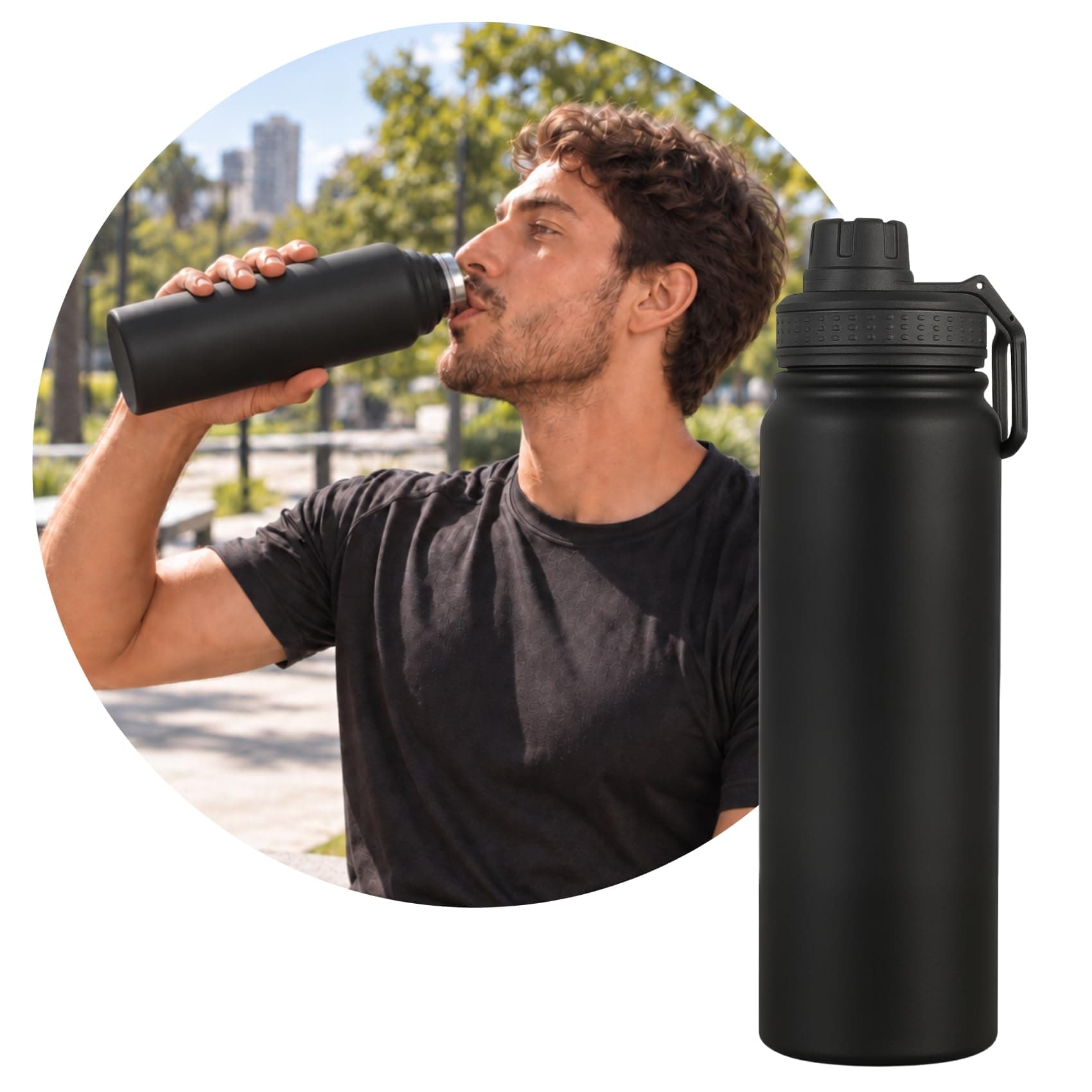 Garrafa Térmica Esportiva 900ml Basike WU-173