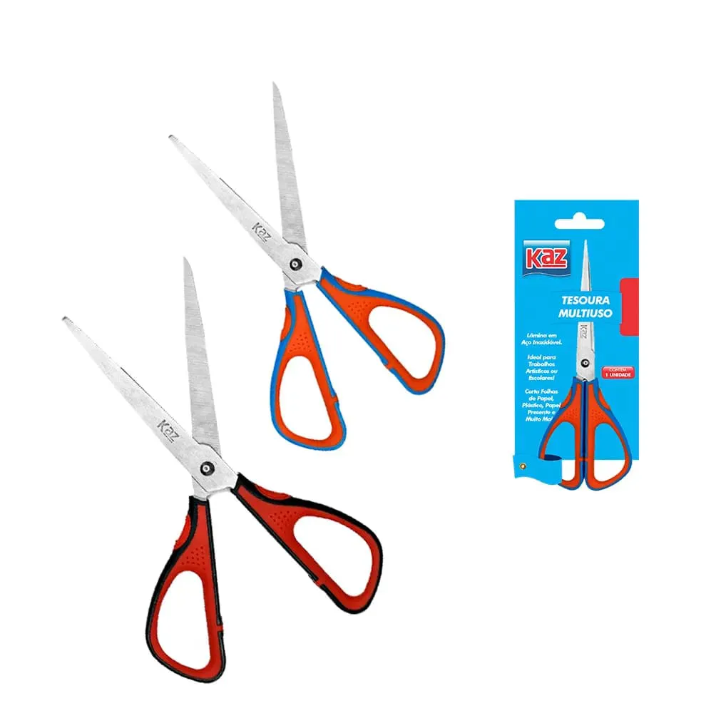 Tesoura multiuso 20 cm cabo emborrachado