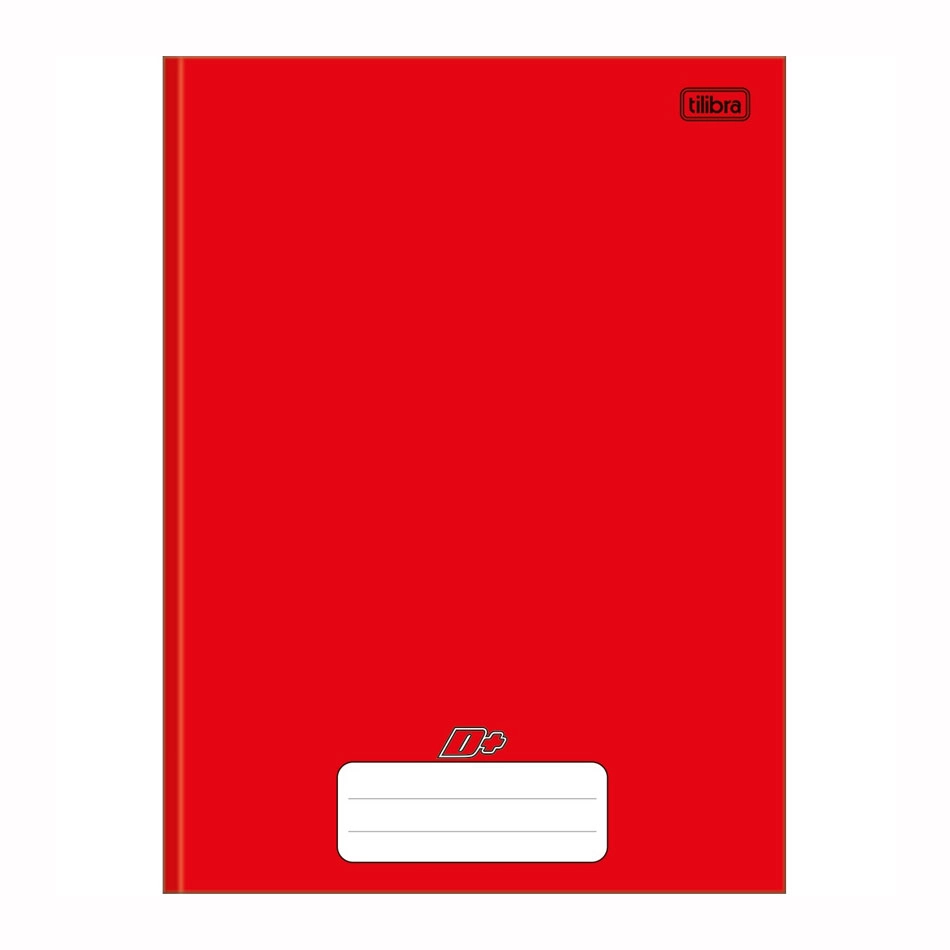 Caderno brochura 48 folhas vermelho pacote com 6