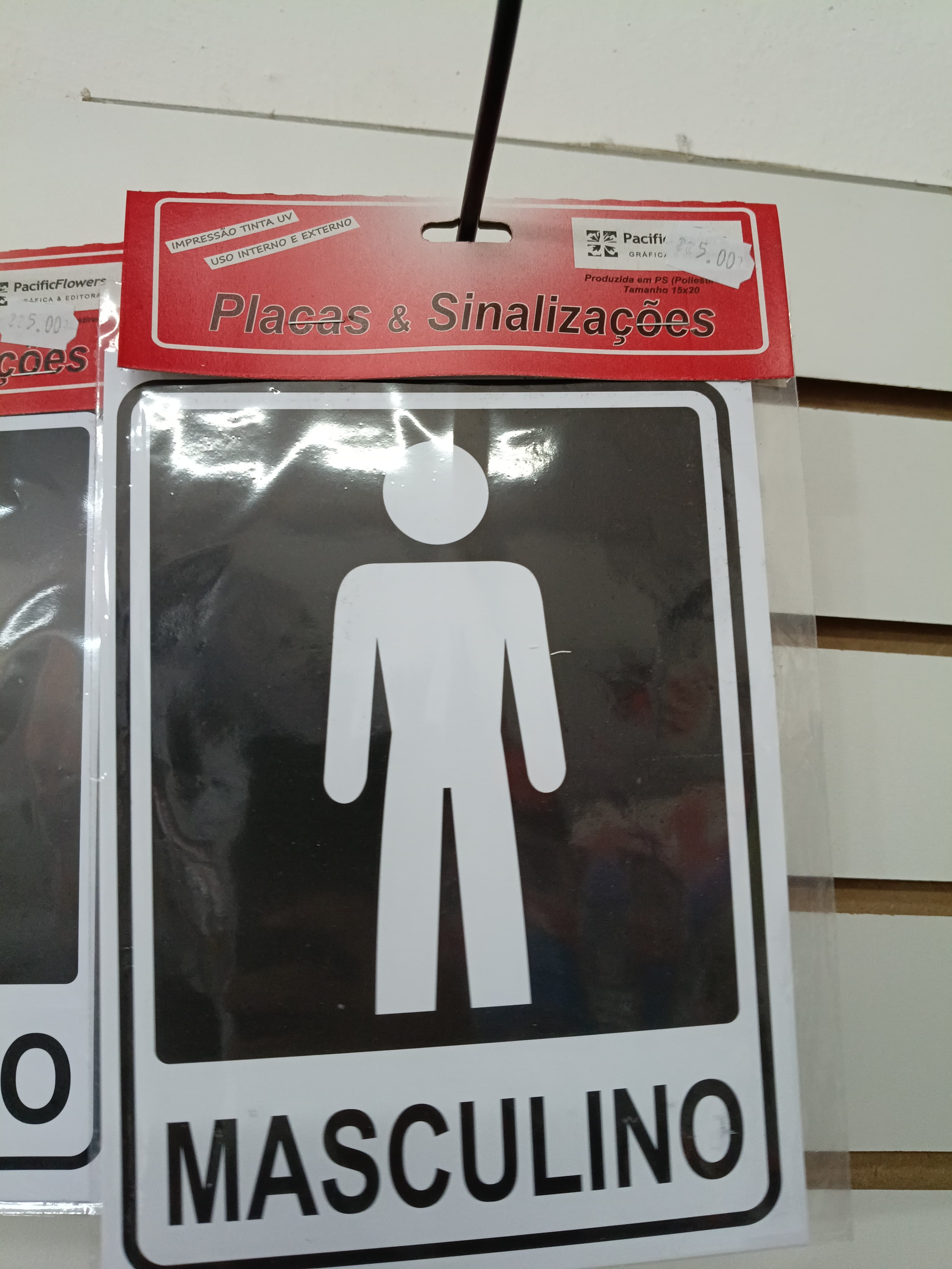 Placa Sinalizacao Masculino PS04 (unidade)