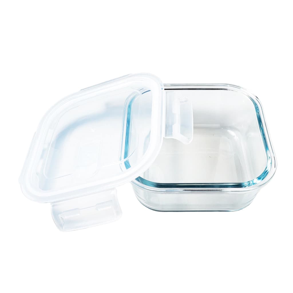 Pote de vidro 700 ml hermético quadrado