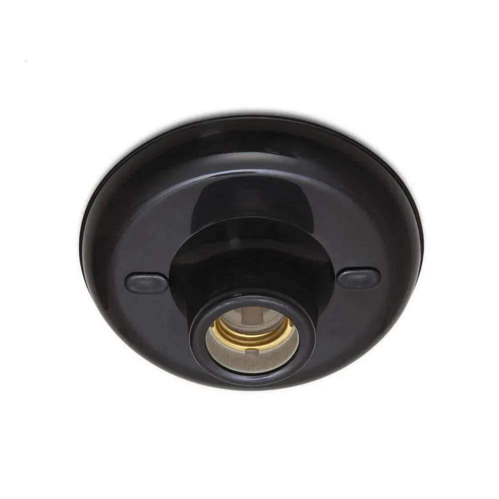 Plafonie com soquete porcelana Blumenau preto
