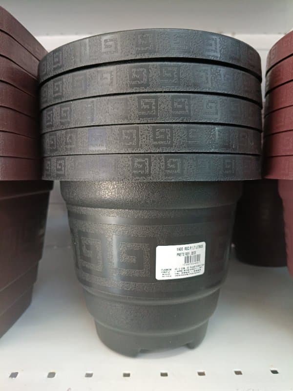 Vaso Redondo p 1,7 Litros - Preto