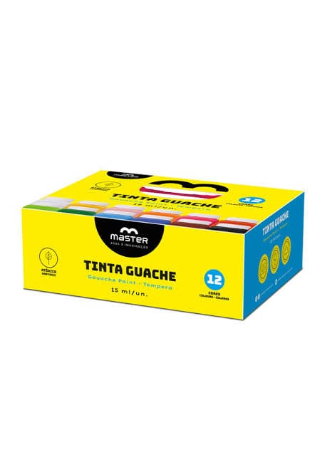 Tinta guache 12 cores 15 ml