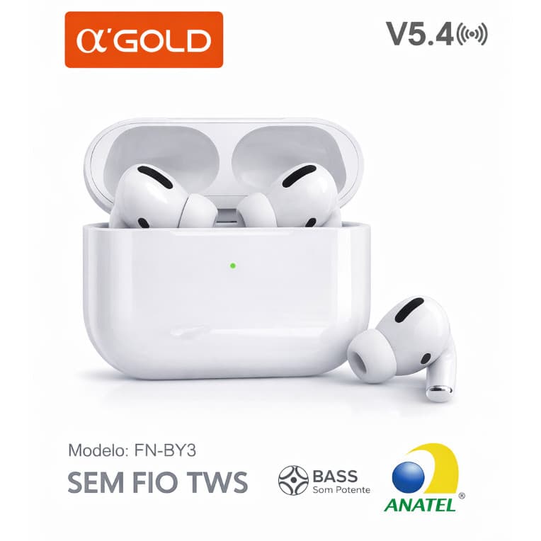Fone de Ouvido Bluetooth sem Borracha Gold-FN-BJ3