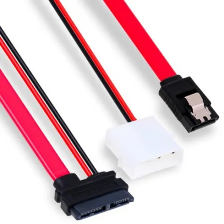 Cabo de Dados e Energia Molex + Sata 7P X Sata 6/7P 45cm