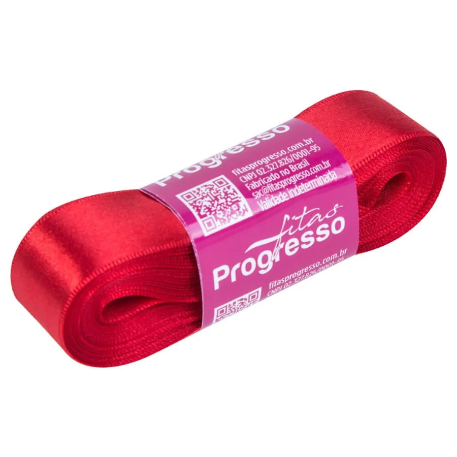 Fita cetim 22 mm x 10 m vermelho