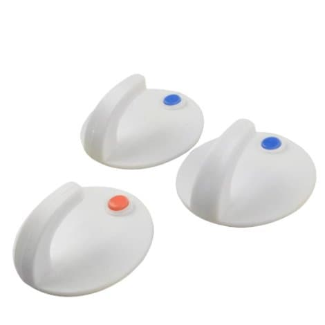 Gancho de plástico 3 peças 5 cm adesivo oval branco