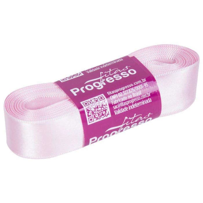 Fita cetim 22 mm x 10 m rosa